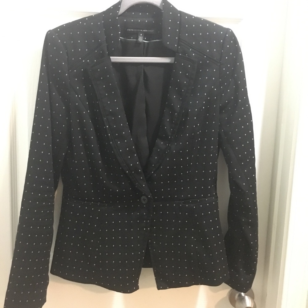 White House Black Market Polka Dotted Blazer